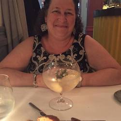 Sharon enjoys her gin and tonic