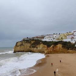 Carvoeiro Beach in downtown Carvoeiro