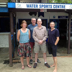 3 Advanced Open Water divers and our instructor, Brian
