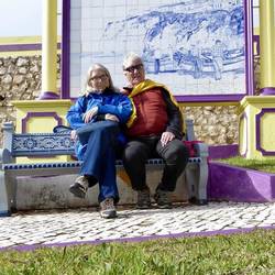 A pretty spot for two old-timers taking a break