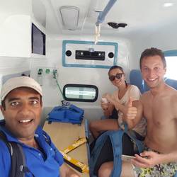 In the ambulance
