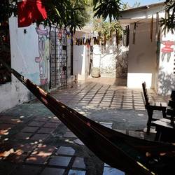 Courtyard of Casa Tropicalia hostel