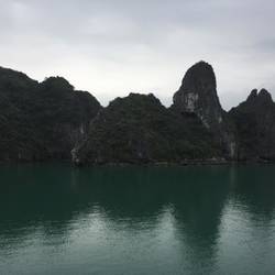 The limestone islands in Bai Tu Long Bay