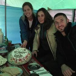 Alex made us a delicious cake. Amazing skills in a tent kitchen.