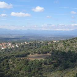 Blick auf Vilemaniscle vom Col de la Serra