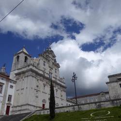 Typical Coimbra weather - blue sky & black clouds. It rained.