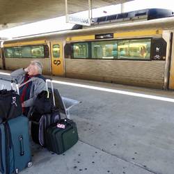 John's happy place....at the train station 30 minutes early