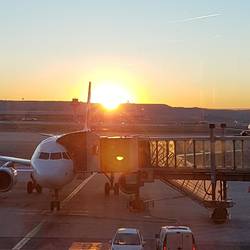 Flughafen Madrid um 8 Uhr