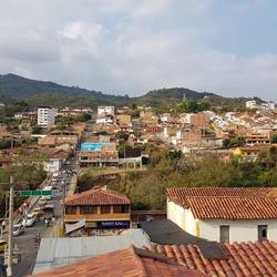View of San Gil from the hostel terrace