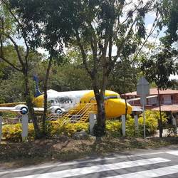A plane converted to a restaurant