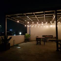 Zum Glück war das Hotel gemütlich mit super Dachterrasse