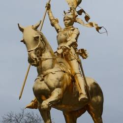 Great gold Joan of Arc at Philadelphia Art Gallery