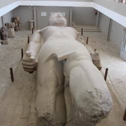 Statue of Ramesses II - note the muscle definition in the legs