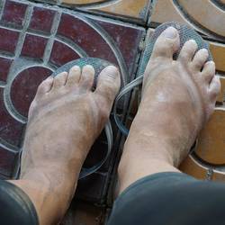 Après une journée de scooter dans les routes terreuses de Koh Pen.