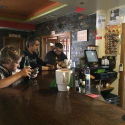 Caleb at the bar.