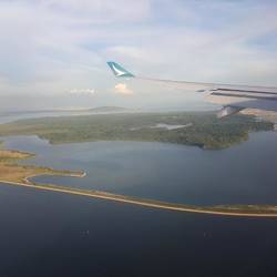 Anflug auf Singapur