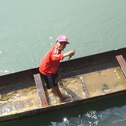 Il était si fier de nous montrer son poisson!