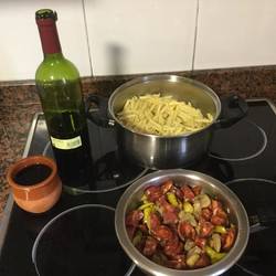 Making dinner in a Spanish town I can barely pronounce...but calming in a simplistic way.