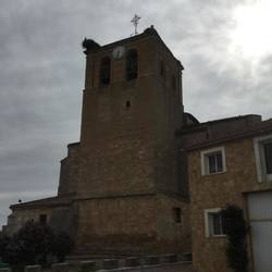 The bell tower in Tardajos...every town has one.