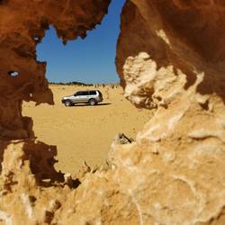 Pinnacles view of our car