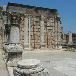 The synagogue in Capernaum