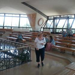 Dale inside the church