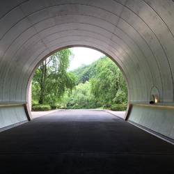 Tunnel through to museum