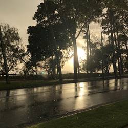 Der Morgen hat mit Regen gestartet