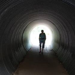 Tunnel under rail line
