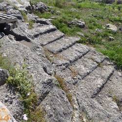 Illyrian rock cut stairs at Byllis