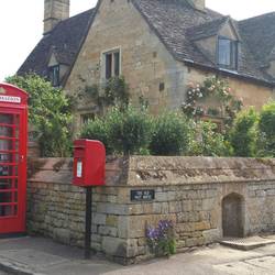 Phone booth at postoffice, Stanton