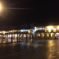 Cuzco main square at night