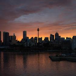 Leaving Sydney Harbor