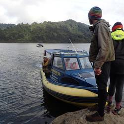 We took a boat to the start of the walk