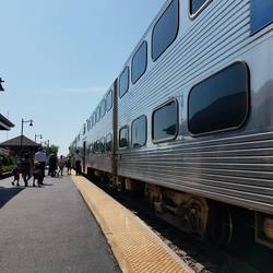 The Metra train to downtown.