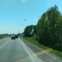 Wir dachten die landet auf der Autobahn