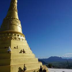 La pagode tout en haut.