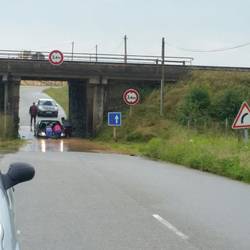 I rode through this. And then a car followed me....