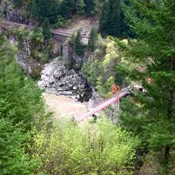 Fraser River @ Hell’s Gate. [Train lines on both sides!]