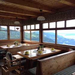 We loved spending time in this room at the Alexanderhutte with its glorious views