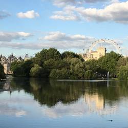 Aussicht von der St. James's Park See Brücke
