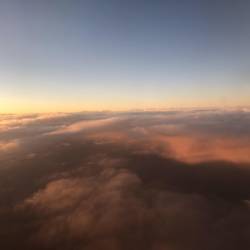Morgens, aus dem Flugzeug