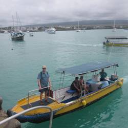 Wassertaxi auf die Seite von playa Alemania