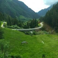 Lots of twists and switchbacks heading into the Alps