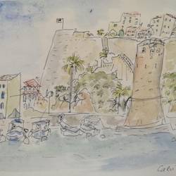 Zitadelle Calvis von unserem Liegeplatz aus