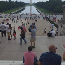 Blick vom Lincoln Memorial zum Washington Denkmal
