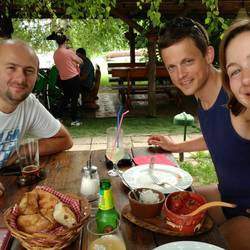 Im Restaurant mit Milan
