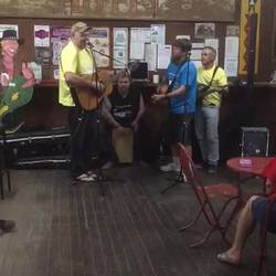 Pity about the lady in the red shirt.