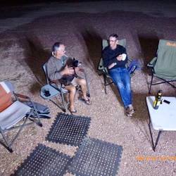 Richard and Dave telling each other tales.