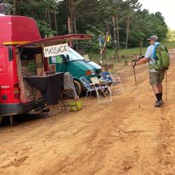 Masage truck in the middle of nowhere